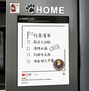 2026 New Refrigerator Magnet Message Board, Decorative Planner, Writing Board, Magnetic Whiteboard/Blackboard Sticker, Display Board