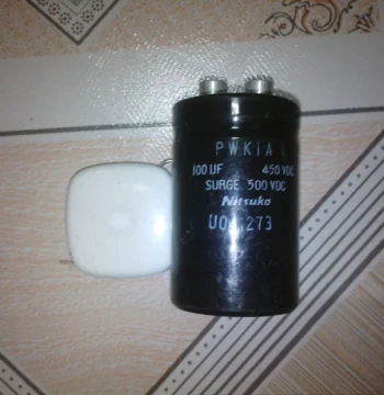 Japan NITSUKA Black Jacket 450V 100uF High Voltage Electrolytic Capacitor