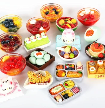 3D Food Snack Fridge Magnets, Creative Character Magnetic Stickers, Cute Festive Kitchen Decorations