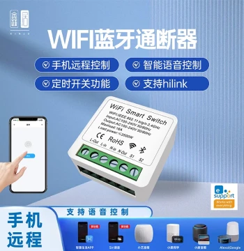 EasyLink Smart Mini Dual-Control 16A On/Off Controller Power Supply Module WiFi Voice Mobile Remote Control