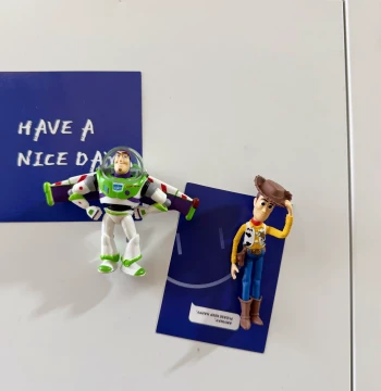 Buzz Lightyear 3D Plush Refrigerator Magnet, Cartoon Ins Style Pegboard Decor for Entryway and Home, Magnetic Note Sticker