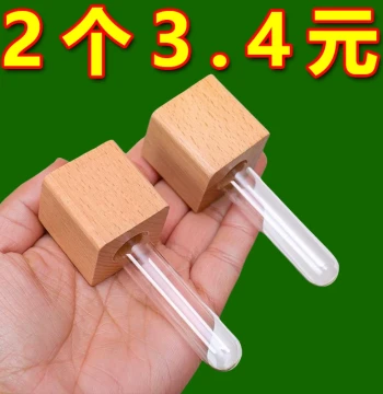 Solid Wood Creative Flower Arrangement Vessel Premium Fridge Magnet Decor 3D Acrylic Test Tube Vase for Planting