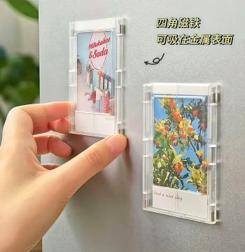 Polaroid Photo Frame Refrigerator Magnet Creative Internet Celebrity Ins Style 3-Inch Photo Holder Card Magnetic Frame
