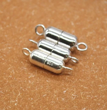 S925 Sterling Silver Necklace Clasp DIY Jewelry Accessories, Magnetic Clasp for Bracelet Connection, Buckle Repair Clasp, Magnetic Closure