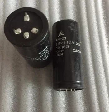 Pulled from Machine Germany Siemens EPCOS 1360uF 450V High-Voltage Filtering Electrolytic Capacitor