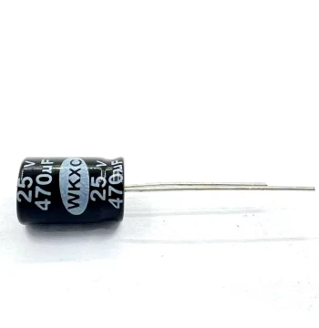 25V 470uF Aluminum Electrolytic Capacitor, High Frequency Green-Gold, 8x12mm, Factory Direct Full Series Capacitors