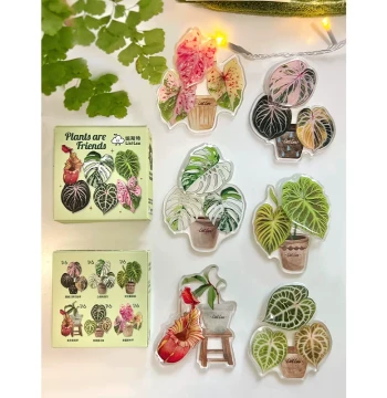 Nieste Blind Box Rotating Refrigerator Magnet, Original Green Plant Magnetic Sticker, 2026 Creative Hot Plant Cultural Merchandise