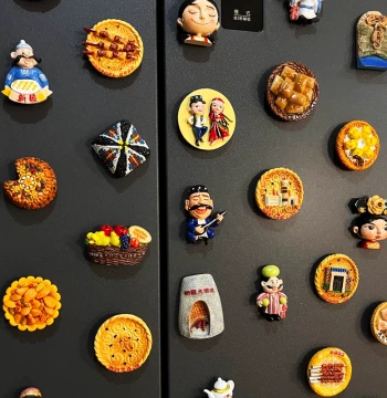 Creative Xinjiang 3D Fridge Magnet - Cultural Gift Decoration, Magnetic Souvenir with Local Features
