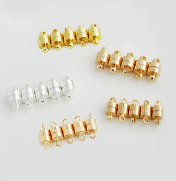 14K Gold-Filled Color-Preserved 18K Silver DIY Accessories, Magnetic Clasp for Bracelets & Necklaces, Connector Head