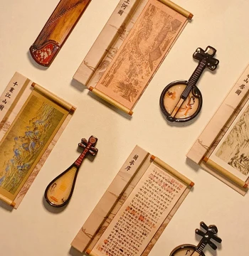Chinese Style Refrigerator Magnets - Personalized Creative 3D Stereo Cultural Wooden Magnetic Home Decor