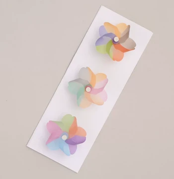 Internet Famous Personalized Japanese Style Mini Cute Windmill Refrigerator Magnet Magnetic Sticker Cherry Blossom Magnet Creative Strong Magnet Sticker Whiteboard