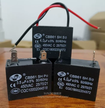 CBB61 Start Capacitor 450V for Fan Ceiling Fan Range Hood 220V 3.5/4/4.5/5/6/7/8/10/12µF