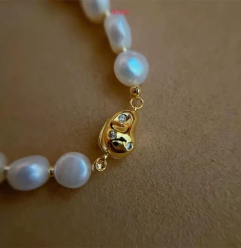 Magnetic Clasp 925 Silver-Plated Pearl Bracelet Clasp DIY Accessory Necklace Repair Buckle Connector Head Joint
