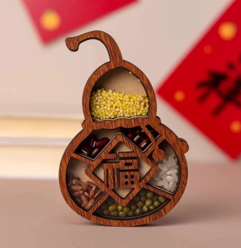 Fridge Magnet New Abundant Harvest Housewarming Decor Moving Creative Wooden Craft Tourism Souvenir New Year Fortune