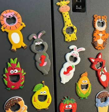 2026 New Refrigerator Magnet Cute Cartoon Beer Bottle Opener Ins Personalized Creative Magnetic Bottle Opener