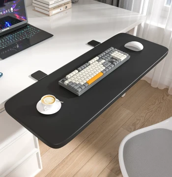 Desktop Extension Board Computer Desk Keyboard Tray Foldable No-Drill Storage Rack Space Expansion Arm Support