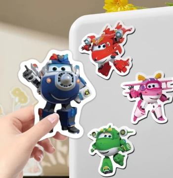 Super Wings Refrigerator Magnets Cute Cartoon Magnetic Stickers Kids Educational Toys Door/Fridge Decor DIY