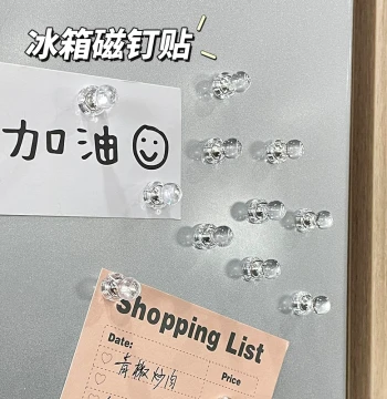 Transparent Magnetic Pushpin Refrigerator Magnet Postcard Photo Note Magnetic Pin Ins Style Creative Magnet Decoration