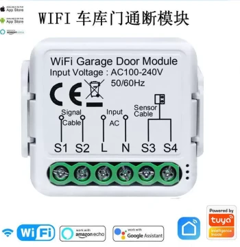 Compatible with Tuya WiFi Garage Door Switch Module Controller Voice Control Remote Timing Roller Shutter Door Alex