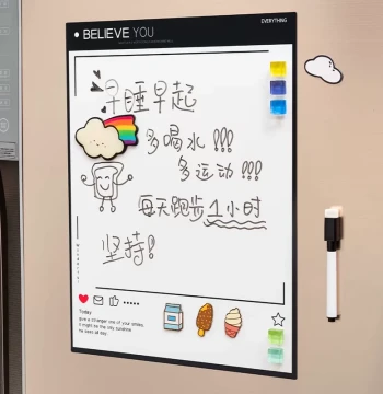 Creative Magnetic Fridge Memo Board Erasable Magnet Note Sticker Whiteboard Sticky Notes Decorative Calendar Weekly Planner