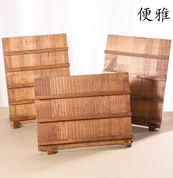 Bianya Walnut Color Display Rack Multi-Layer Cardboard Work Display Board Nail Salon Special Color Board Card Press-on Nail Storage