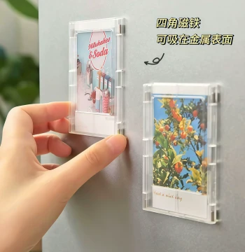 Polaroid Frame Refrigerator Magnet Creative Internet Famous Ins Style 3-Inch Photo Fixation Photo Card Magnetic Frame