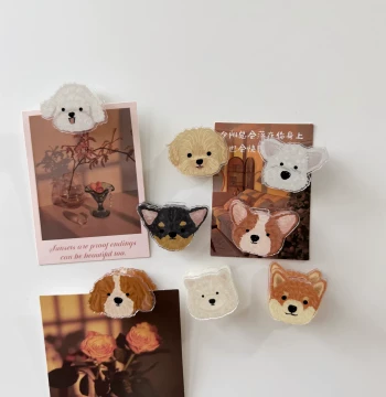 Cartoon Puppy Photo-Friendly Clip Refrigerator Magnets, Magnetic Stickers for Pegboards, Entry Doors, and Home Decor