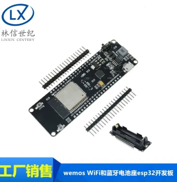 Wemos WiFi and Bluetooth Battery Holder ESP32 Development Board 18650 Learning Board Evaluation Board Industrial Control Board