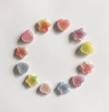Ins Style Simulation Soft Candy Heart Five-Pointed Star Magnetic Refrigerator Magnet Pegboard Decoration Fixed Polaroid Photo Magnet