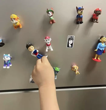 Paw Patrol 3D Stereo Cartoon Refrigerator Magnets, Adventure Rescue Dog Cute Decorative Stickers
