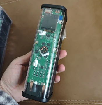 Solder-Free PD 100W Color Screen Transparent 40000mAh Power Bank Kit for Laptops and Phones
