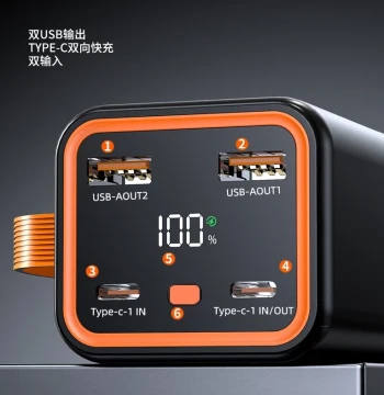 2-Cell PD Fast Charge Power Bank Kit, 4-Cell Power Bank Housing, Transparent Case, 8-Cell 21700 Battery Box Disassembly