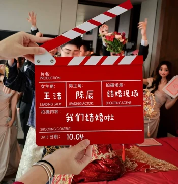 Bridal Morning Robe Photo Props Wedding Supplies Complete Set Wedding Film Clapperboard Decoration Bridal Room Setup