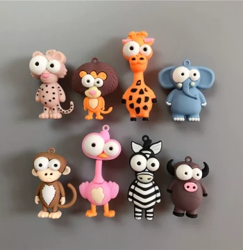 Refrigerator Magnet Stickers Personalized Creative Magnetic Small Animals for Kids Whiteboard Blackboard 3D Stereoscopic Magnets