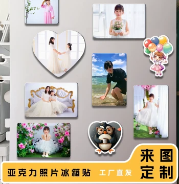 Custom Photo Fridge Magnets, Acrylic Soft Magnetic Travel Cultural Creative DIY Graduation Wedding Baby Photo Magnets