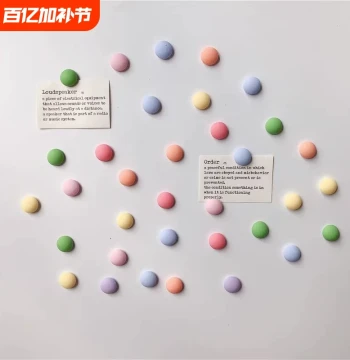 Ins Macaron Refrigerator Magnet Magnetic Creative Personalized Bean Decorative Sticker 3D Note Magnet Green Magnetic Sticker