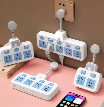 Power Strip 1-to-2/3 Plug Multi-Port Extension Socket