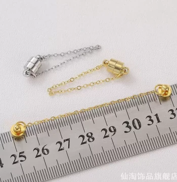 New Bracelet Clasp Cord Connection Round Buckle Magnetic Snap Lock Magnet Clasp Flat Clasp Braided Cord Connector