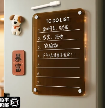 Refrigerator Magnet Message Board, Home Magnetic Erasable Handwriting Memo, Weekly Planner, Creative Display Decorative Magnet