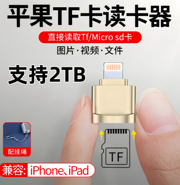 TF Memory Card Reader for Apple iPhone 17/16/15, iPad, Micro SD High-Speed OTG Adapter for Photos and Videos on iPhone 8/14 Pro/13