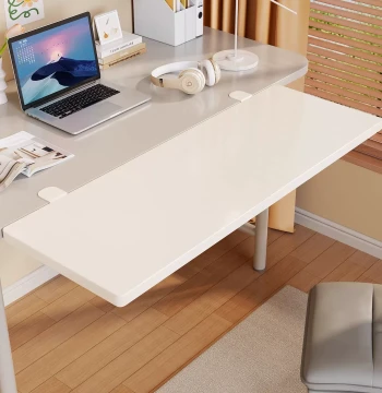 Desktop Extension Board Office Computer Desk Keyboard Tray Foldable No-Drill Storage Shelf Arm Extension Platform
