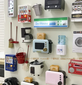 H-store Cute Miniature Eye Chart Fridge Magnet Mini Home Appliance Magnetic Sticker Magnet Decor