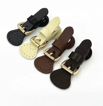 Metal Leather Snap Button Magnetic Buckle Black