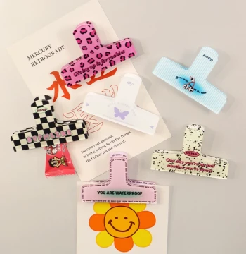 Korean Ins American Style Magnetic Clip Fridge Magnets, Magnetic Handbook Receipt Long Tail Clip Note Magnetic Sticker Message Decor