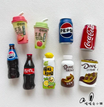Nuan Nuan Tu Creative Cute Cartoon Food Snack Resin 3D Refrigerator Magnets for Home Decor