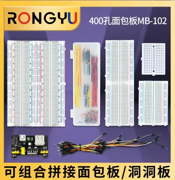 Breadboard 65 Dupont Wires 830-Hole Development Board Power Module MB-102 Electronic DIY Experiment Kit 400