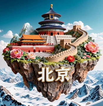 Beijing City Landmark Metal Refrigerator Magnet Souvenir Tourist Attraction Memorial Gift for Friends Small Present