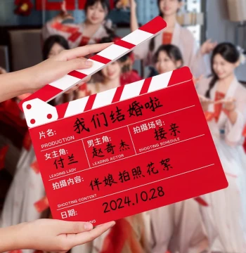 Wedding Morning Robe Photo Props Wedding Supplies Complete Set Wedding Film Clapperboard Decoration Bridal Room Setup