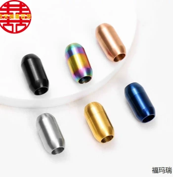 Stainless Steel Magnetic Clasp for Braided Rope Leather Cord Bracelet Dragon Scale Rope Connector DIY Jewelry Accessories Hand Rope End Cap