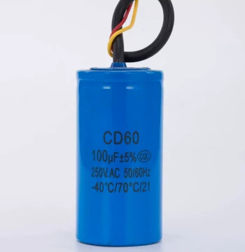 CD60 AC Motor Capacitor 100UF 250V Single-Phase Motor Run/Start Electrolytic Capacitor